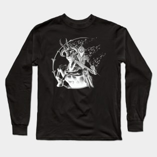 Death Warrior Riding a Mythical Beast while Disintegrating Long Sleeve T-Shirt